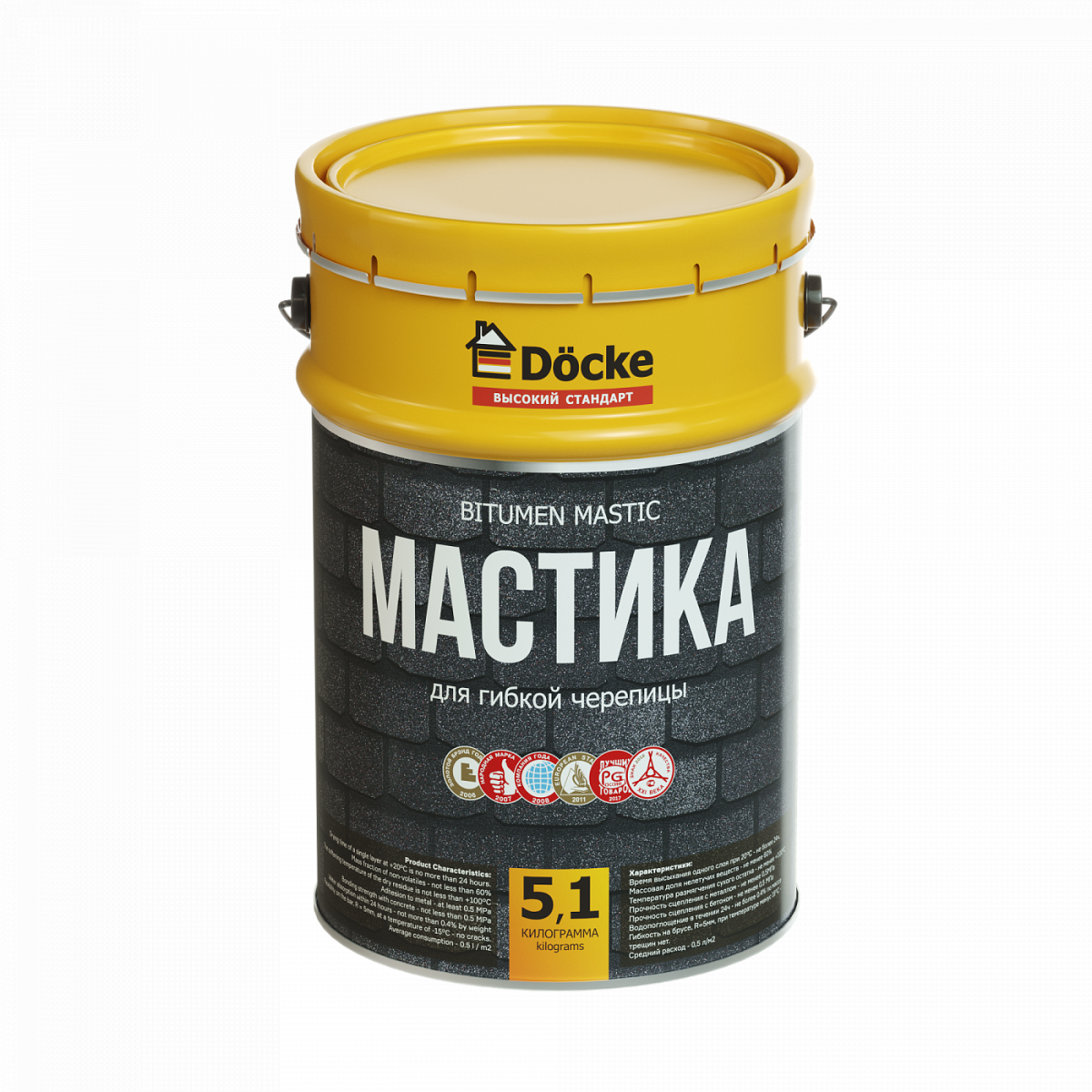 Мастика для гибкой черепицы 5л (5,1кг)